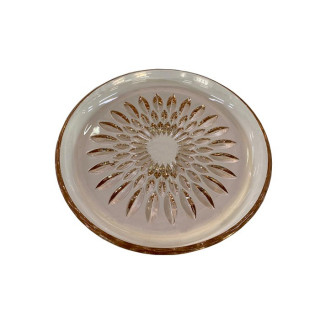 Тарелка стеклянная "Kavh" (1071, розовый)